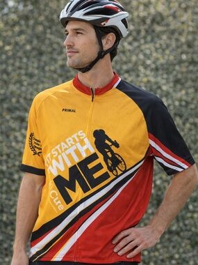 Primal 2017 Tour de Cure Men’s Cycling Bike Raglan Sport Jersey Size 3XL